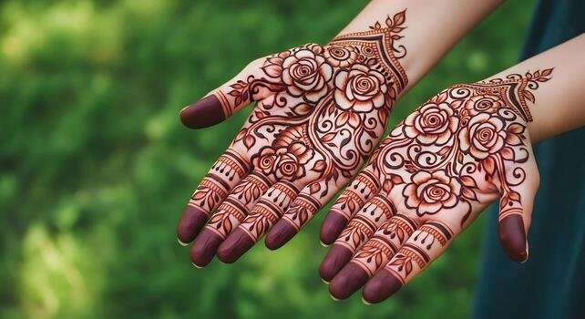 Luxury henna design gallery image